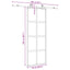 skydedør med hardwaresæt 76x205 cm hærdet glas sort