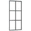 skydedør med hardwaresæt 90x205 cm ESG glas sort