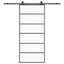 skydedør med hardwaresæt 90x205 cm ESG glas sort