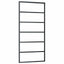 skydedør med hardwaresæt 90x205 cm ESG glas sort