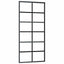 skydedør med hardwaresæt 90x205 cm ESG glas sort