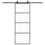 skydedør med hardwaresæt 76x205 cm ESG glas sort