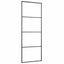 skydedør med hardwaresæt 76x205 cm ESG glas sort