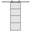 skydedør med hardwaresæt 76x205 cm ESG glas sort