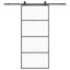 skydedør med hardwaresæt 90x205 cm ESG glas sort