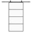 skydedør med hardwaresæt 102,5x205 cm ESG glas sort