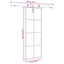 skydedør med hardwaresæt 76x205 cm ESG glas sort