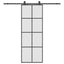 skydedør med hardwaresæt 76x205 cm ESG glas sort