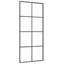 skydedør med hardwaresæt 90x205 cm ESG glas sort