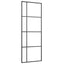skydedør med hardwaresæt 76x205 cm ESG glas sort