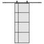 skydedør med hardwaresæt 76x205 cm ESG glas sort