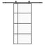 skydedør med hardwaresæt 90x205 cm ESG glas sort