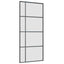 skydedør med hardwaresæt 90x205 cm ESG glas sort