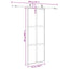 skydedør med hardwaresæt 76x205 cm hærdet glas sort