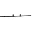 skydedør med hardwaresæt 76x205 cm hærdet glas sort