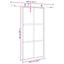 skydedør med hardwaresæt 102,5x205 cm hærdet glas sort