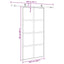skydedør med hardwaresæt 102,5x205 cm hærdet glas sort