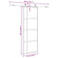 skydedør med hardwaresæt 76x205 cm hærdet glas sort
