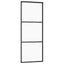skydedør med hardwaresæt 76x205 cm ESG glas sort