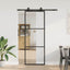 skydedør med hardwaresæt 76x205 cm ESG glas sort