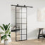 skydedør med hardwaresæt 76x205 cm ESG glas sort
