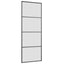 skydedør med hardwaresæt 76x205 cm ESG glas sort