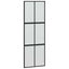 skydedør med hardwaresæt 76x205 cm hærdet glas sort