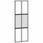 skydedør med hardwaresæt 76x205 cm hærdet glas sort