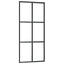 skydedør med hardwaresæt 90x205 cm ESG glas sort