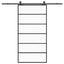 skydedør med hardwaresæt 102x205 cm ESG glas sort