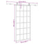 skydedør med hardwaresæt 102x205 cm ESG glas sort