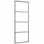 skydedør med hardwaresæt 76x205 cm ESG glas sort