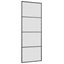 skydedør med hardwaresæt 76x205 cm ESG glas sort