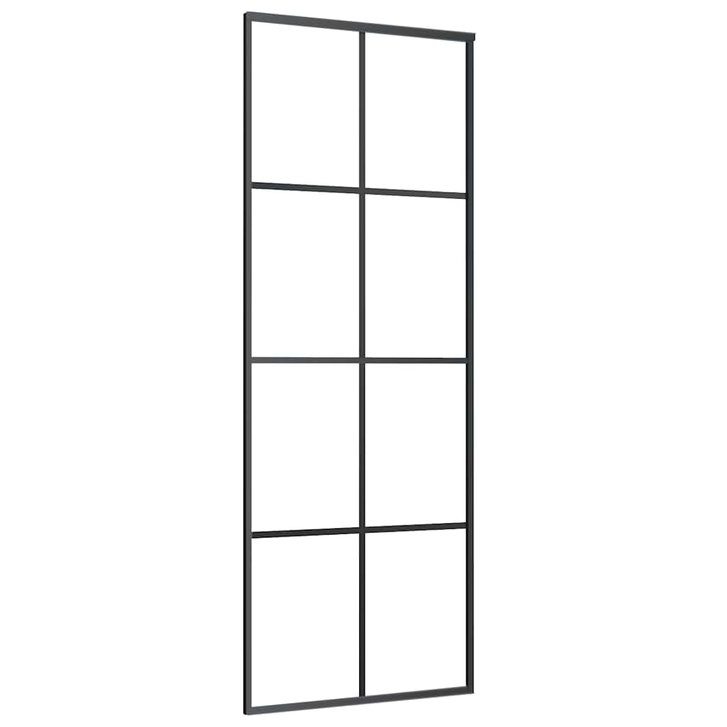 skydedør med hardwaresæt 76x205 cm ESG glas sort