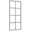 skydedør med hardwaresæt 90x205 cm ESG glas sort
