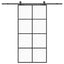 skydedør med hardwaresæt 102,5x205 cm ESG glas sort