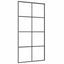 skydedør med hardwaresæt 102,5x205 cm ESG glas sort