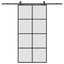 skydedør med hardwaresæt 102,5x205 cm ESG glas sort