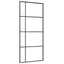 skydedør med hardwaresæt 90x205 cm ESG glas sort
