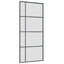 skydedør med hardwaresæt 90x205 cm ESG glas sort