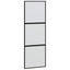 skydedør med hardwaresæt 76x205 cm hærdet glas sort