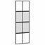 skydedør med hardwaresæt 76x205 cm hærdet glas sort