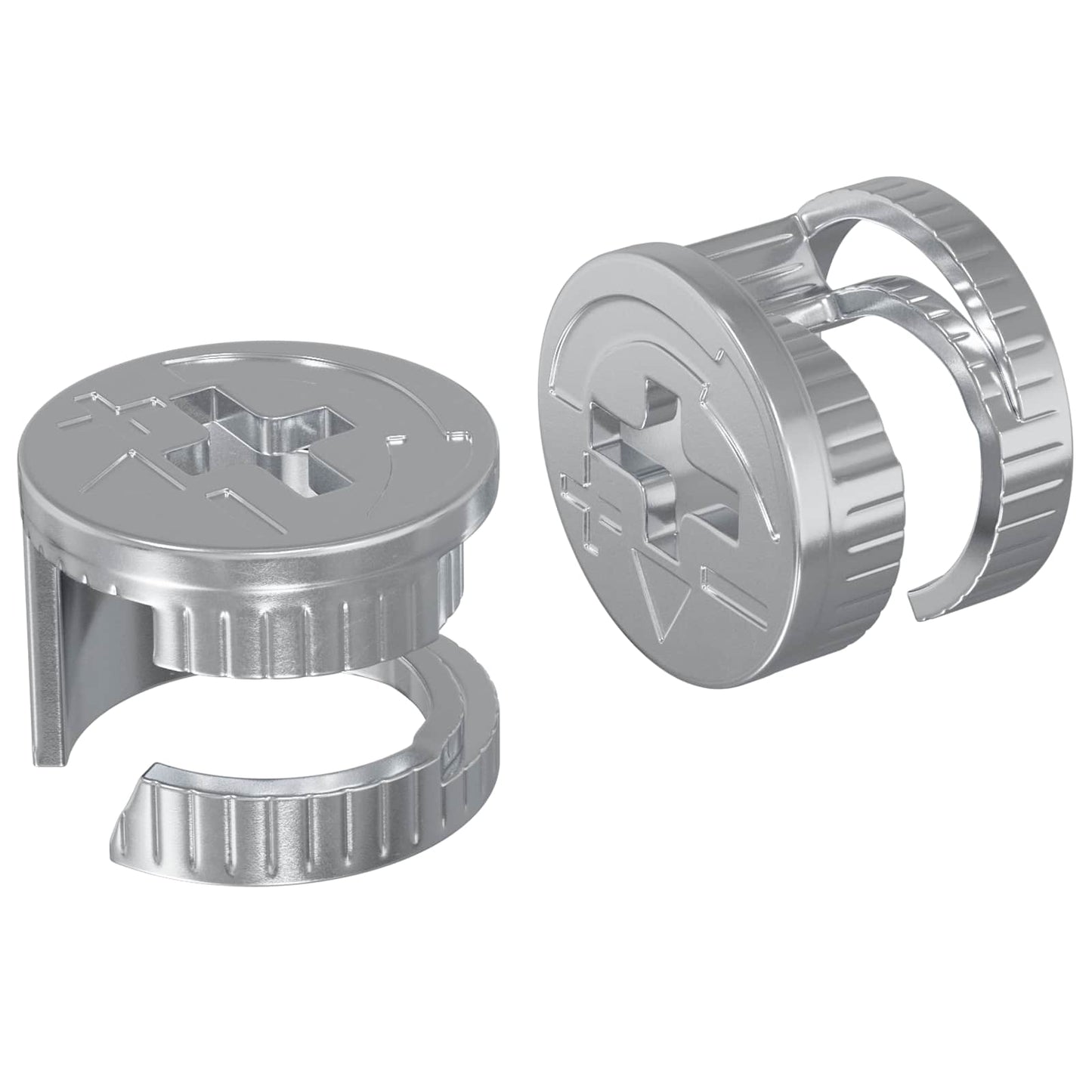 Kam Lås Skruer 2 pcs Sølv 15 x 11,5 mm Metal