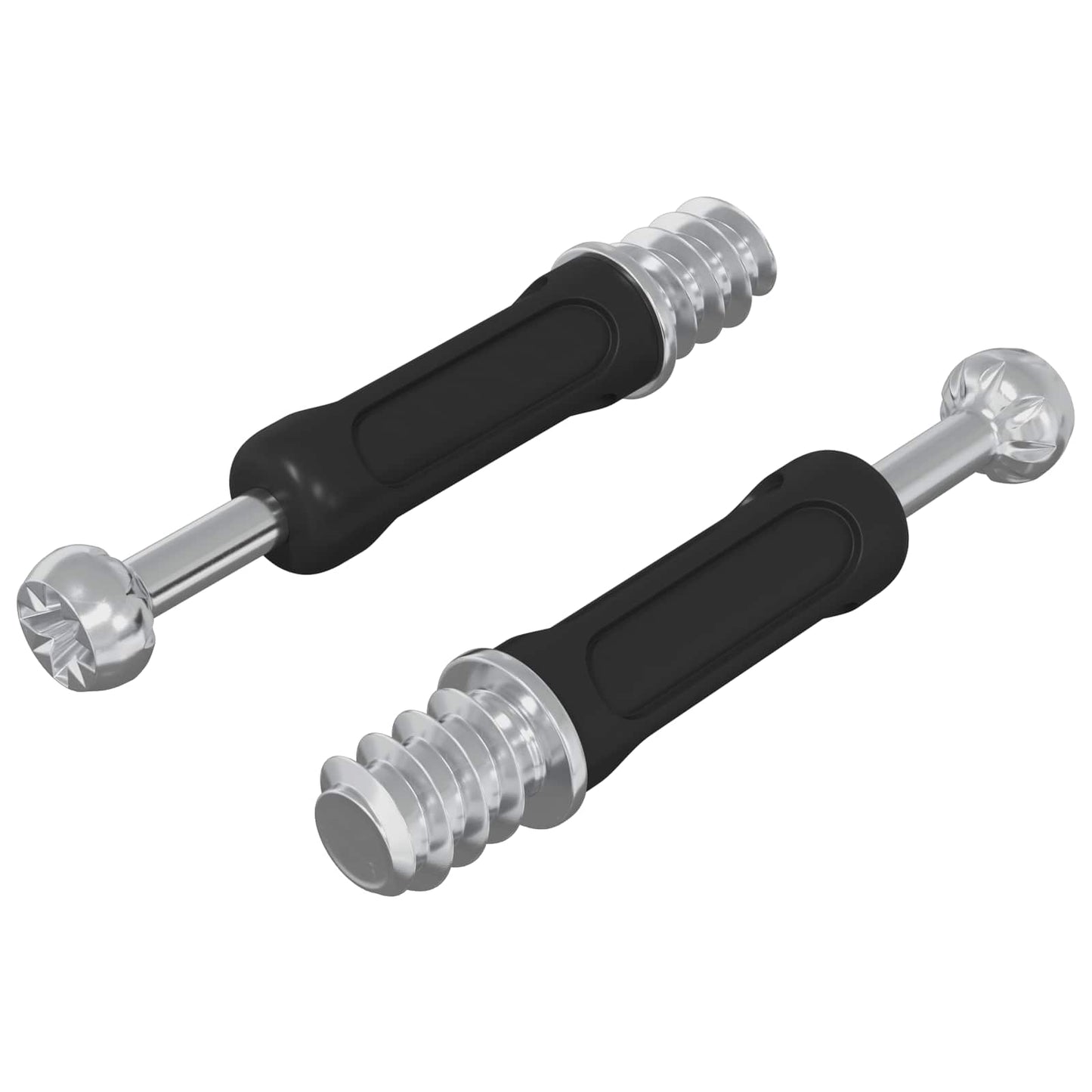 Kam Lås Skrue 2 pcs Sølv og Sort M6 x 40 mm Metal