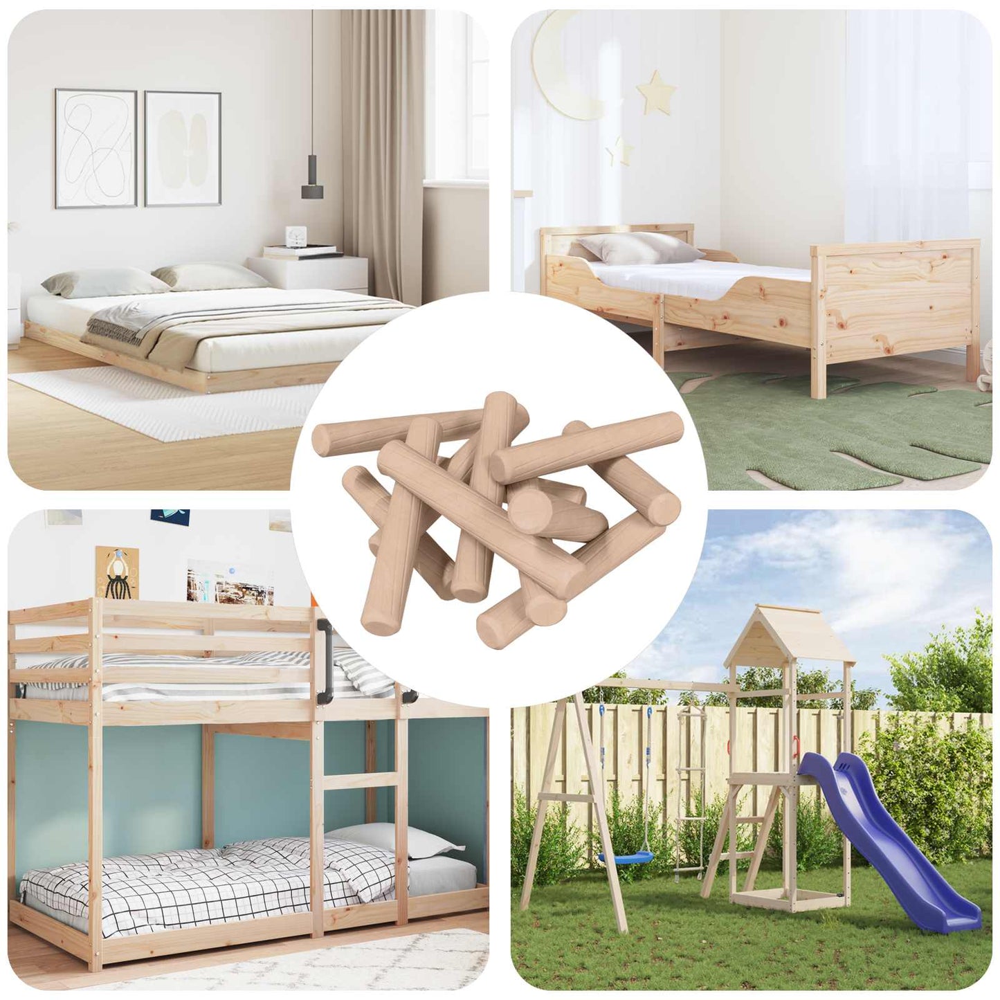Trædowels 12 pcs Brun Ø6 x 40 mm Massivt træ