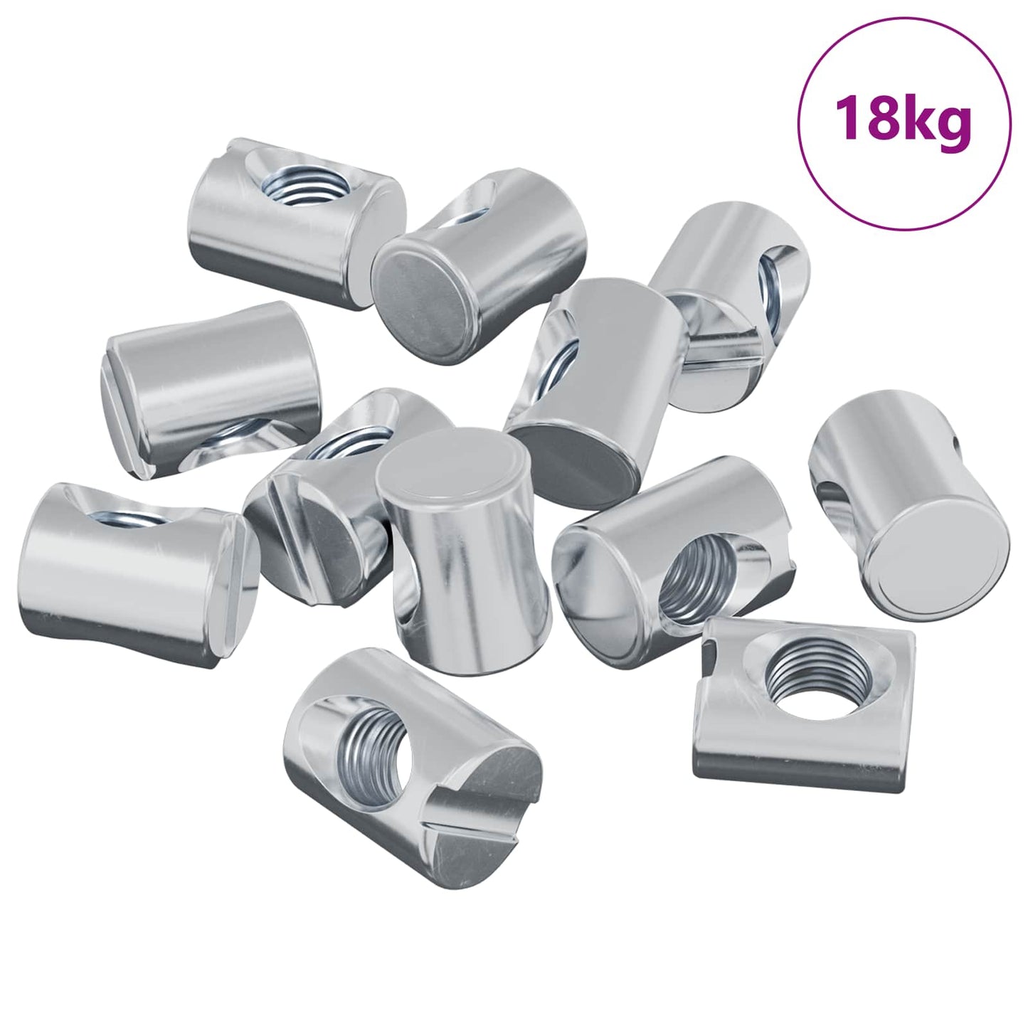 Tønde møtrikker 3462 pcs Sølv M6 x 13 mm Metal