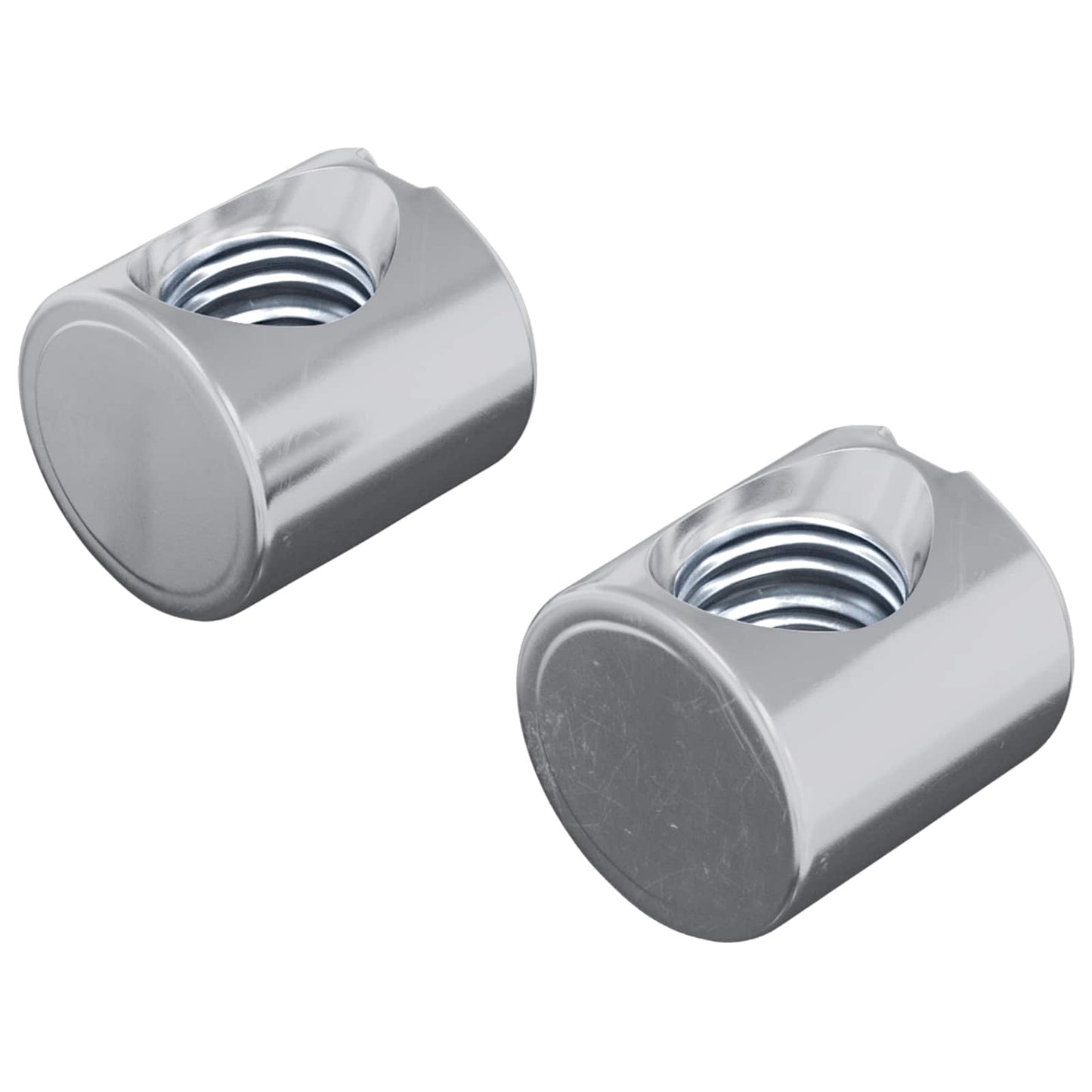 Tønde møtrikker 2 pcs Sølv M6 x 12 mm Metal