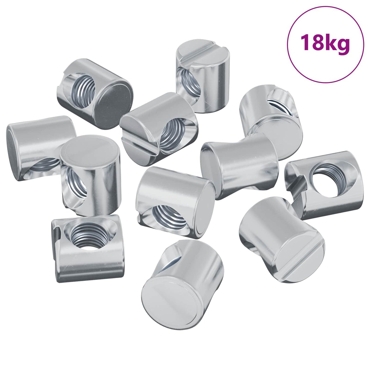 Tønde møtrikker 4500 pcs Sølv M6 x 12 mm Metal