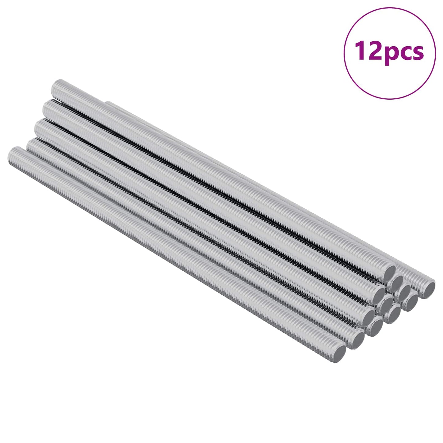Gevind Stang 12 pcs Sølv 6 x 120 mm Stål