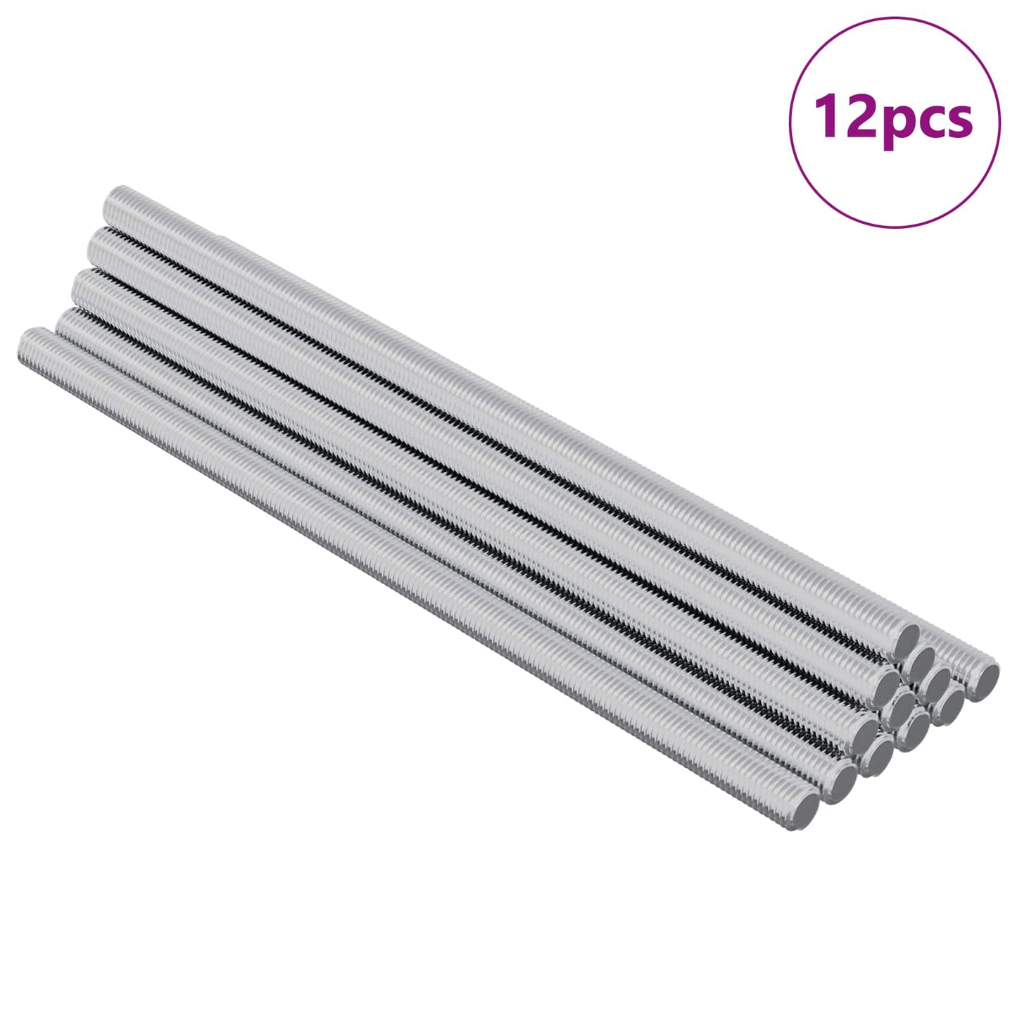 Gevind Stang 12 pcs Sølv 6 x 135 mm Stål